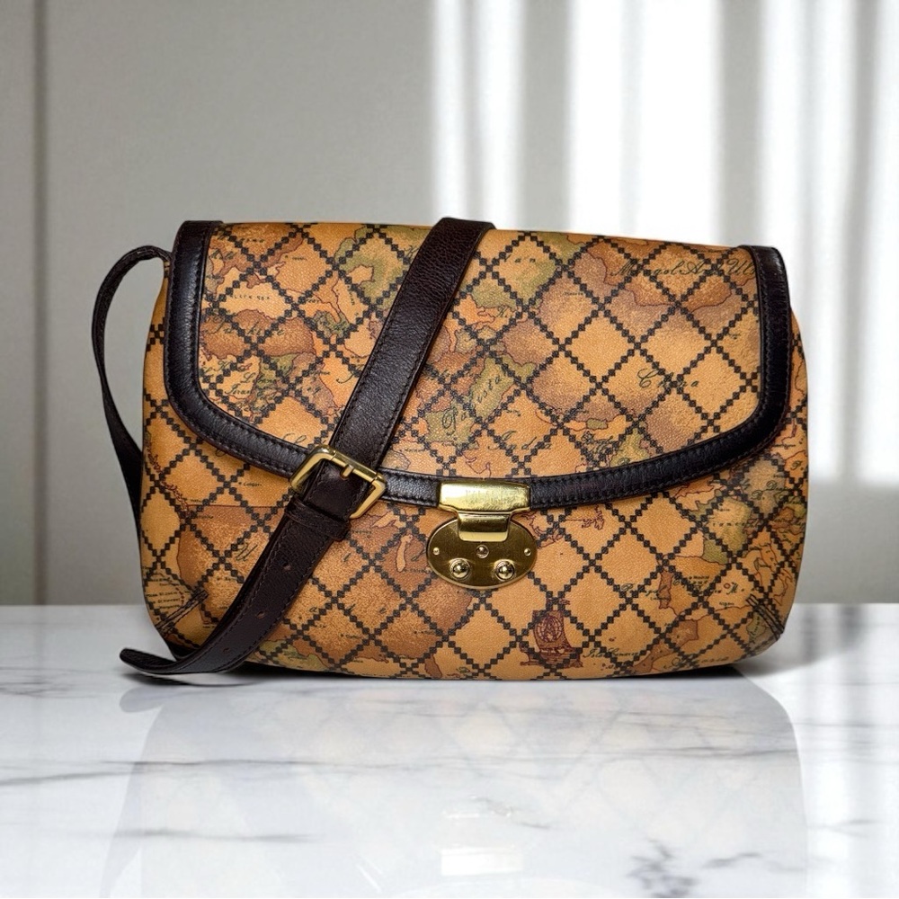 Alviero Martini 1A Classe Geo Crossbody – Vintage Map Print Bag EUC